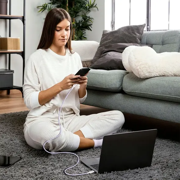 Tech-Protect Ultraboost Lite USB-C / USB-C Cable PD60W/3A 200cm Mauve