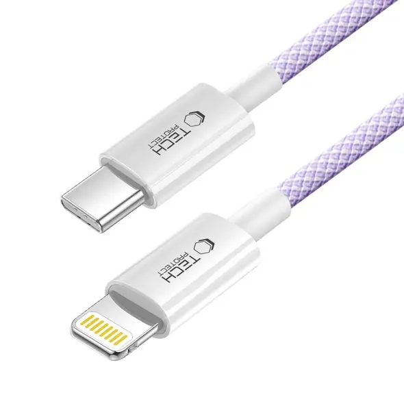 Tech-Protect Ultraboost Lite USB-C / Lightning Cable PD27W/3A 100cm Mauve