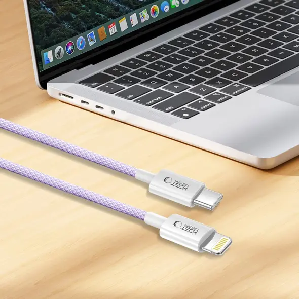 Tech-Protect Ultraboost Lite USB-C / Lightning Cable PD27W/3A 100cm Mauve