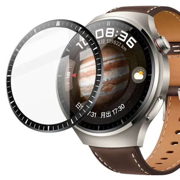 Bizon Glass Watch Edge Hybrid Huawei Watch 4 Pro / 4 Pro Space Edition black