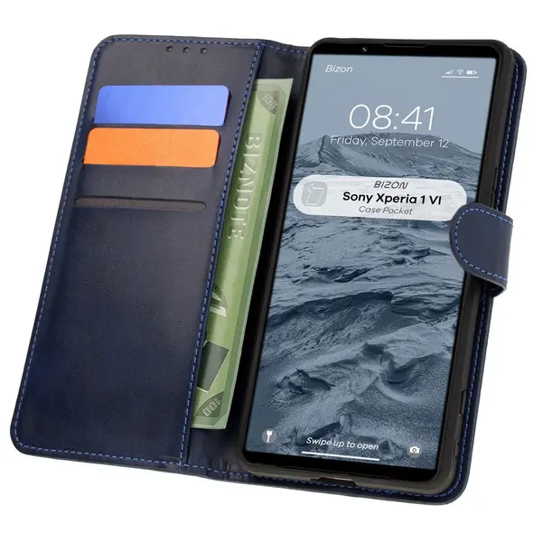 Bizon Case Pocket Sony Xperia 1 VI navy blue