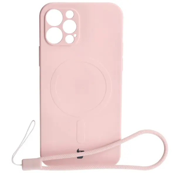 Bizon Case Silicone Magnetic Apple iPhone 12 Pro light pink