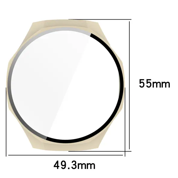Bizon Case+Glass Watch Huawei Watch GT 5 Pro 46 mm beige