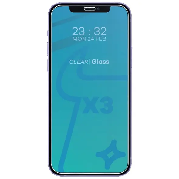 Bizon Glass Clear tempered glass - 3 pcs. + lens glass Apple iPhone 12 Mini