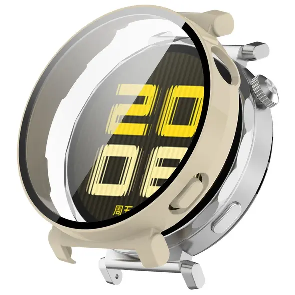 Bizon Case+Glass Watch Huawei Watch GT 5 Pro 42 mm beige