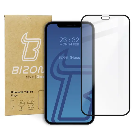 Bizon Glass Edge Apple iPhone 12 / 12 Pro black