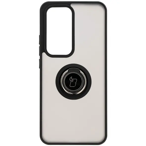 Bizon Case Hybrid Ring Oppo Reno 12 smoky with a black frame