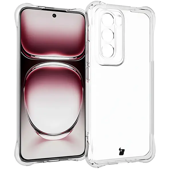 Bizon Case Clear Pack flexible case + 2x screen film Oppo Reno12 clear