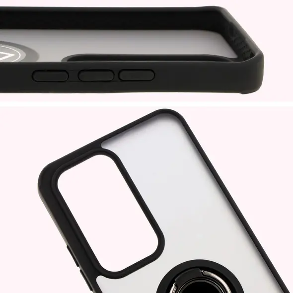 Bizon Case Hybrid Ring Oppo Reno 12 smoky with a black frame
