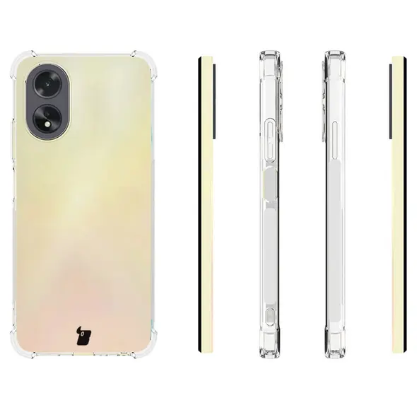 Bizon Case Clear Pack case + 2x screen glass Oppo A38 4G clear