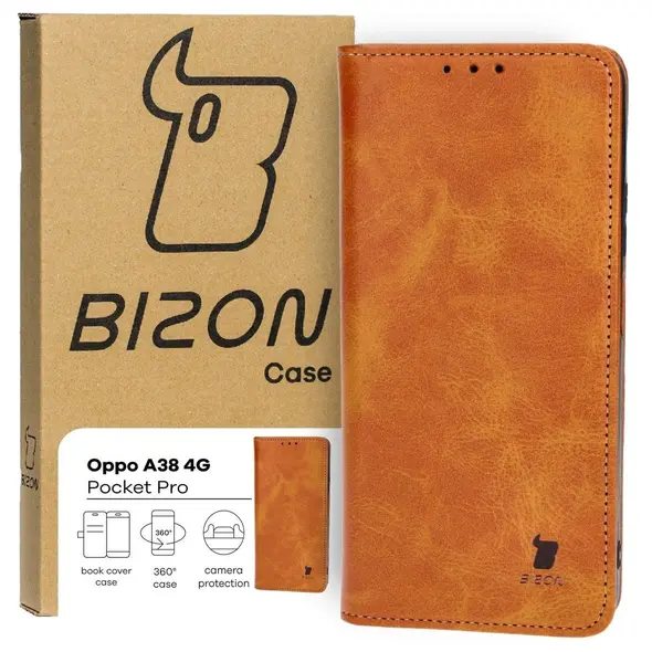 Bizon Case Pocket Pro Oppo A38 4G brown