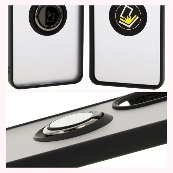 Bizon Case Hybrid Ring Oppo A60 4G smoky with a black frame