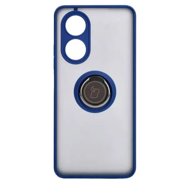 Bizon Case Hybrid Ring Oppo A58 4G smoky with a navy blue frame