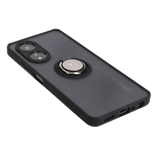 Bizon Case Hybrid Ring Oppo A58 4G smoky with a black frame