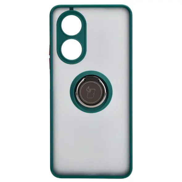 Bizon Case Hybrid Ring Oppo A58 4G smoky with a dark green frame