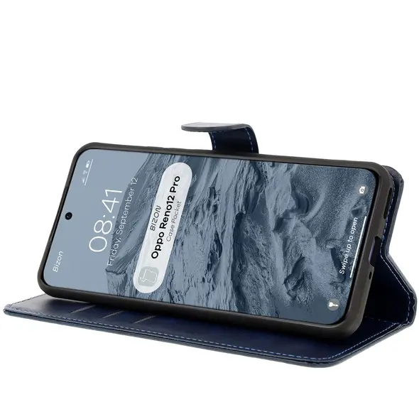 Bizon Case Pocket Oppo Reno 12 Pro navy blue