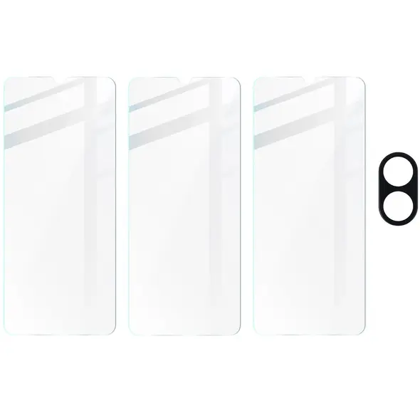 BIZON Clear 3x screen glass + camera glass Oppo A38 4G