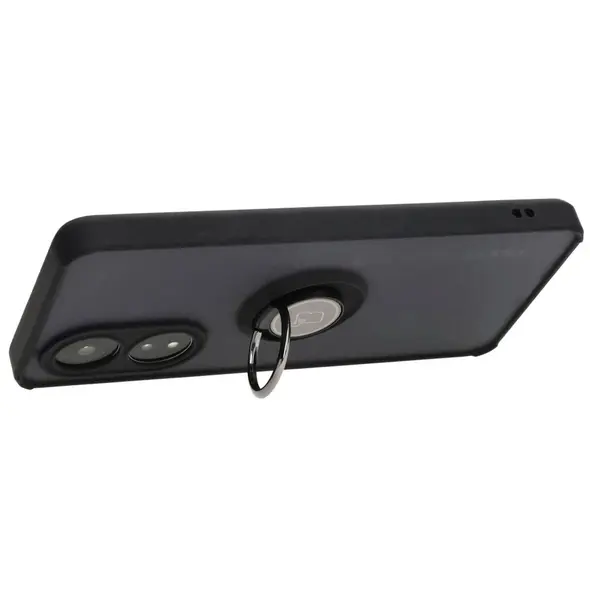 Bizon Case Hybrid Ring Oppo A58 4G smoky with a black frame