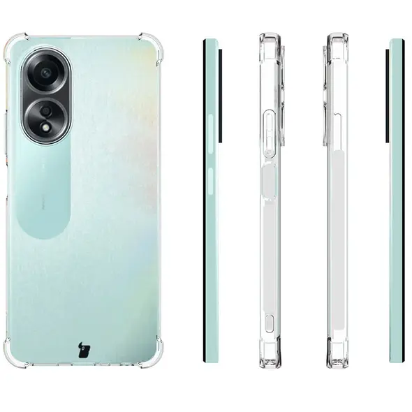Bizon Case Clear Pack case + 2x screen glass Oppo A58 4G clear