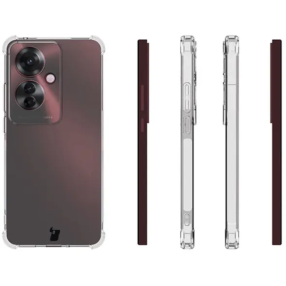 Bizon Case Clear Pack case + 2x screen film Oppo Reno11 F 5G clear