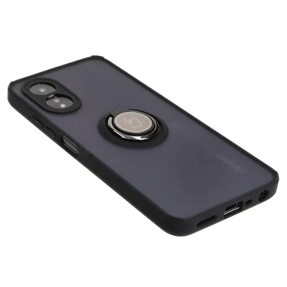Bizon Case Hybrid Ring Oppo A38 4G smoky with a black frame