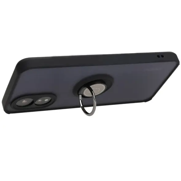 Bizon Case Hybrid Ring Oppo A38 4G smoky with a black frame