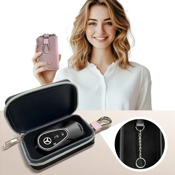 Tech-Protect KLR300 faraday cage Pouch Keyless RFID Signal Blocker Case Baby Pink