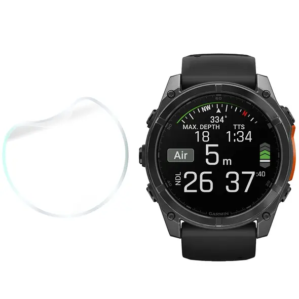 Bizon Glass Watch Hydrogel Garmin Fenix 8 Solar 51 mm / AMOLED 47 mm / AMOLED 51 mm [2 PACK]