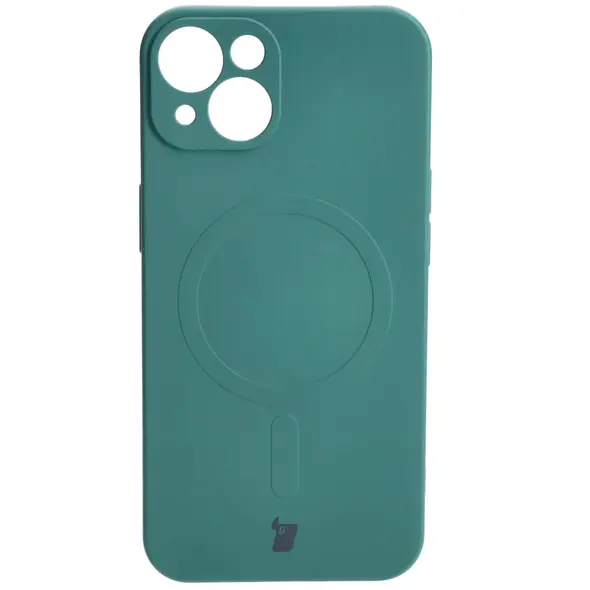 Bizon Case Silicone Magnetic Apple iPhone 13 dark green