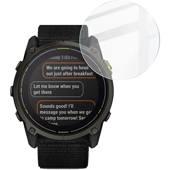 Bizon Glass Watch Clear Garmin Enduro 3