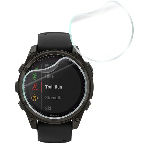 Bizon Glass Watch Hydrogel Garmin Fenix 8 Solar 47 mm [2 PACK]