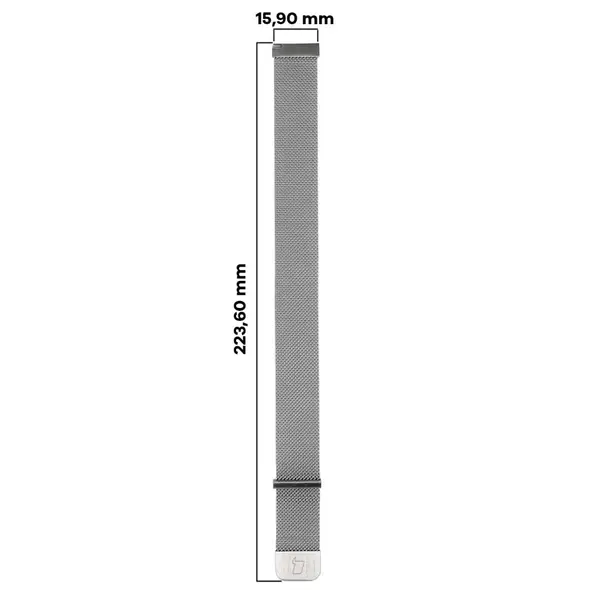 Bizon Strap Watch Chain 18 mm silver