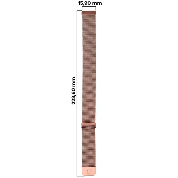 Bizon Strap Watch Chain 18 mm rose gold