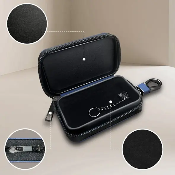 Tech-Protect KLR300 faraday cage Pouch Keyless RFID Signal Blocker Case Navy Blue