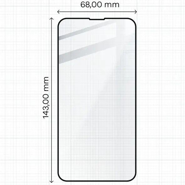Bizon Glass Edge tempered glass - [2 PACK] + lens protection Apple iPhone 13 black