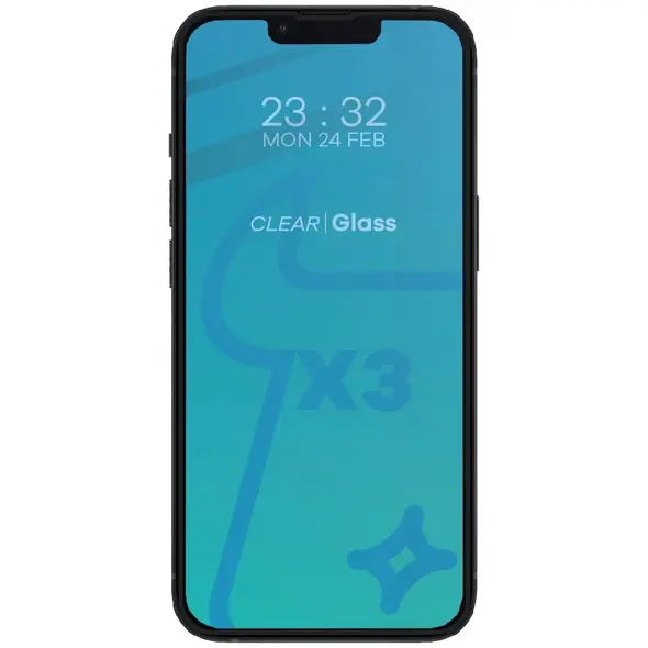Bizon Glass Edge tempered glass - [2 PACK] + lens protection Apple iPhone 13 Pro black