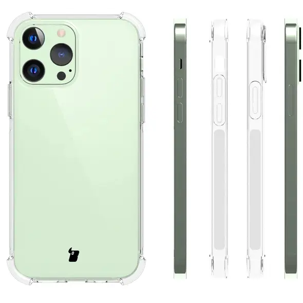 Bizon Case Clear Pack case + 2x screen glass + lens glass Apple iPhone 13 Pro clear