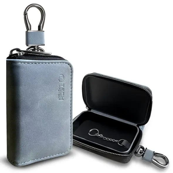 Tech-Protect KLR300 faraday cage Pouch Keyless RFID Signal Blocker Case Crayon Grey