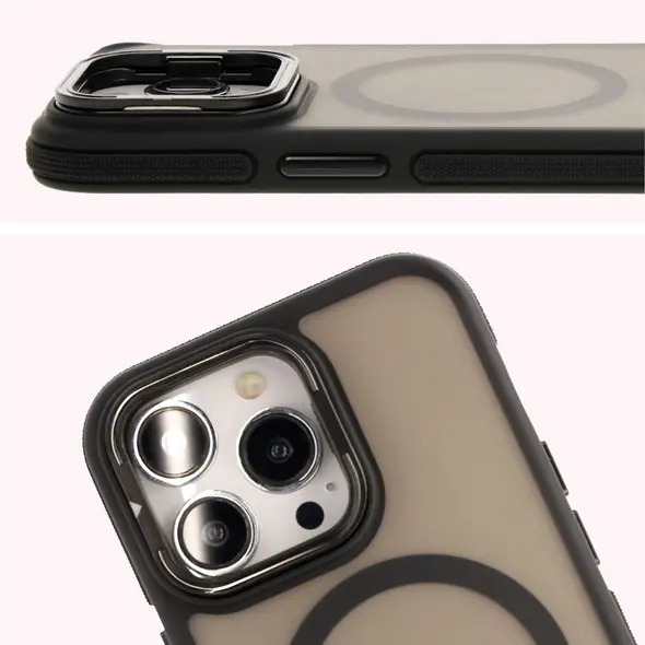 Bizon Case Eclipse Apple iPhone 13 Pro smoky with a black frame