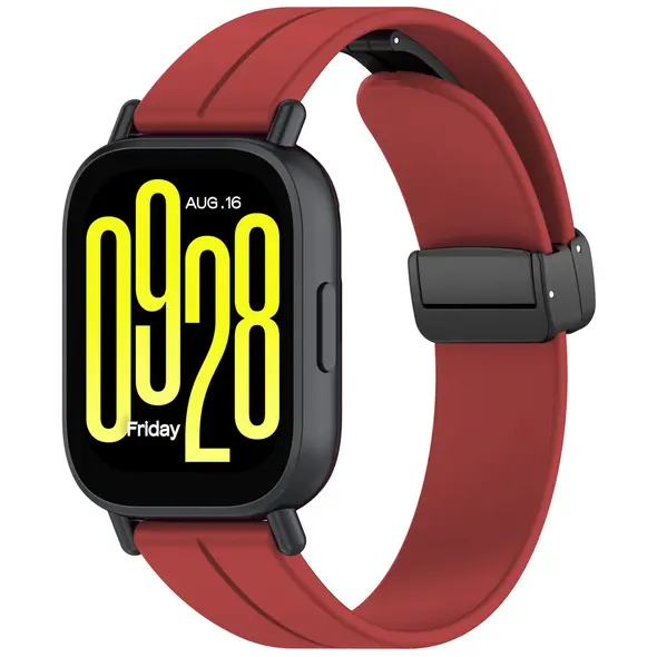 Bizon Strap Watch Silicone 22 mm burgundy