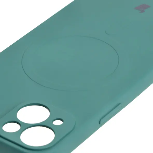 Bizon Case Silicone Magnetic Apple iPhone 13 dark green