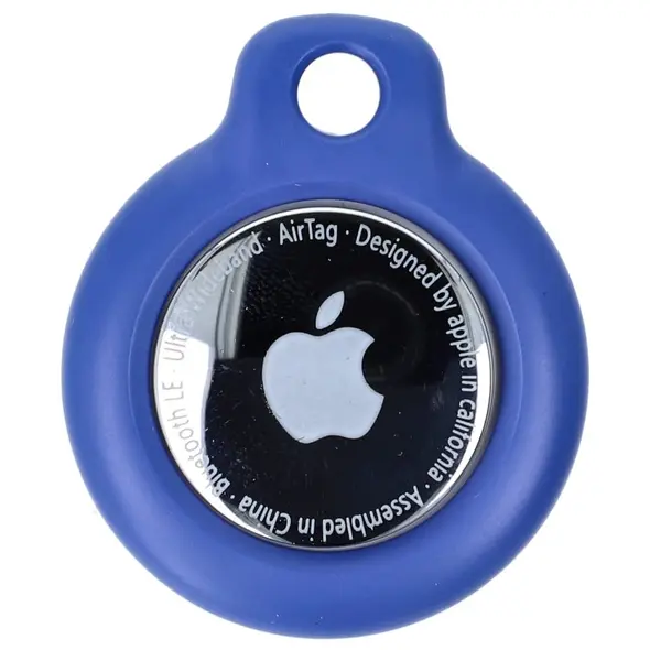 Bizon Case Locator Keychain Apple AirTag blue