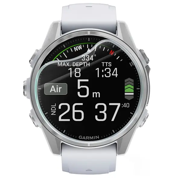 Bizon Glass Watch Hydrogel Garmin Fenix 8 AMOLED 43 mm [2 PACK]