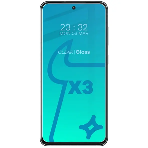 Bizon Glass Clear tempered glass - 3 pcs. + lens glass Samsung Galaxy S21 FE