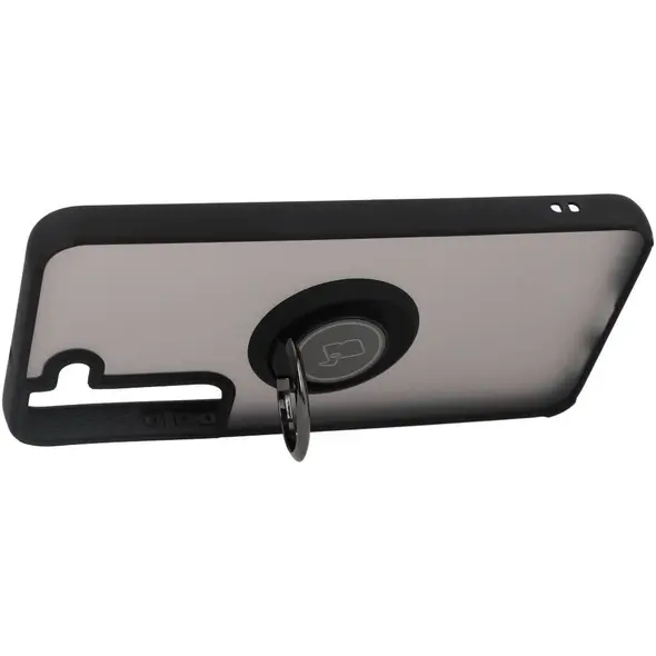 Bizon Case Hybrid Ring Samsung Galaxy S22 smoky with a black frame