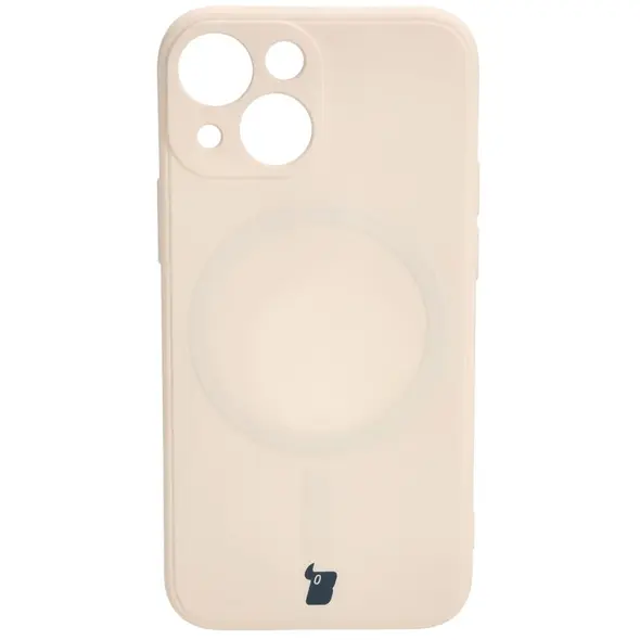 Bizon Case Silicone MagSafe Sq Apple iPhone 13 Mini beige