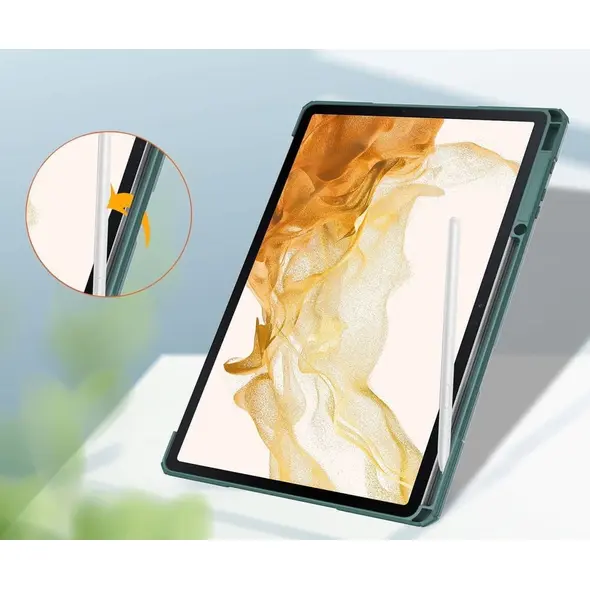 Bizon Case Tab Clear Matt Samsung Galaxy Tab S8 Plus / S7 Plus / S7 FE dark green