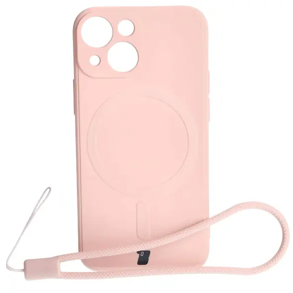 Bizon Case Silicone MagSafe Sq Apple iPhone 13 Mini light pink