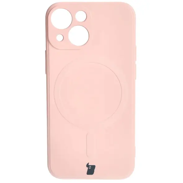 Bizon Case Silicone MagSafe Sq Apple iPhone 13 Mini light pink