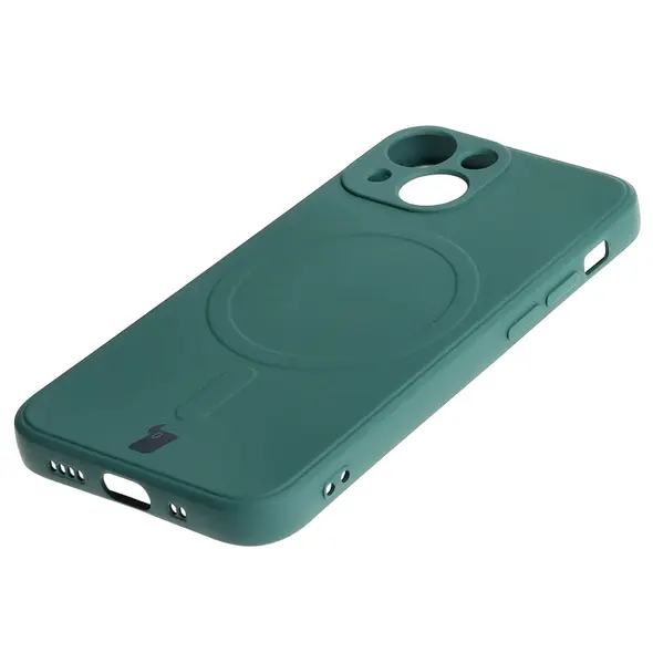 Bizon Case Silicone MagSafe Sq Apple iPhone 13 Mini dark green